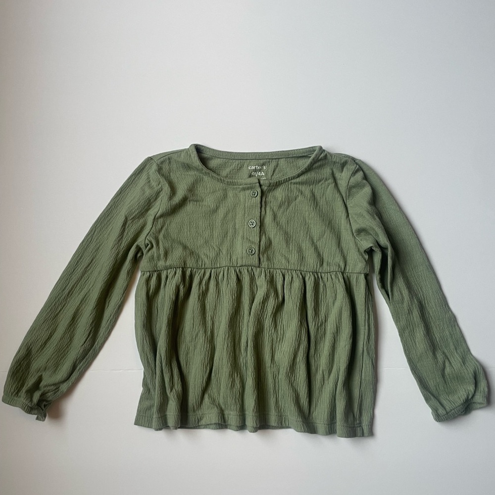 Carter's Girls Olive Long Sleeve Tee